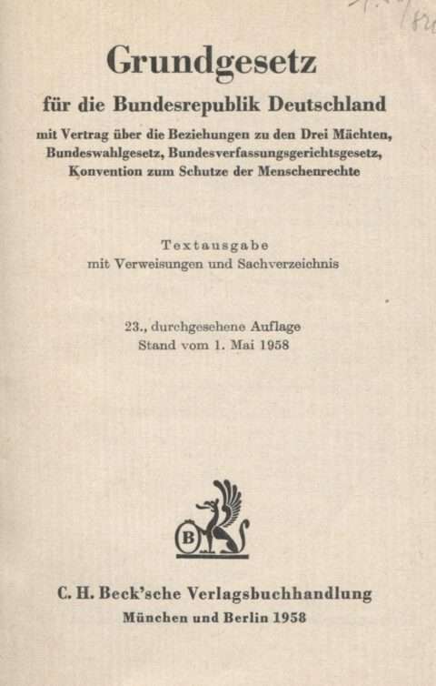 Grundgesetz 1958